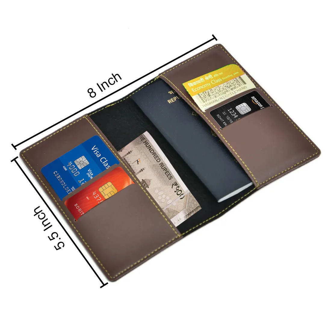 Leather Passport Case Personalized for couples MRS - Anniversary Gift