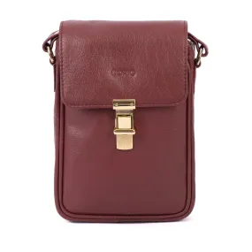 Leather Travel Bag C-TRAVEL BAG-4 BURGUNDY