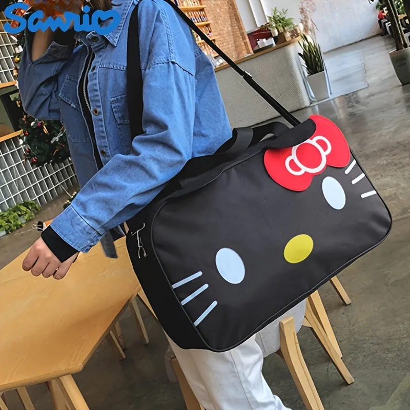 [Licensed] Hello Kitty New 2024 Trendy Travel Bag Waterproof Large Capacity Cute Cartoon KT Luggage Bag Women's Portable Short-distance Travel Bag Sports Bag Shoulder Fitness Bag Travel Storage Bag