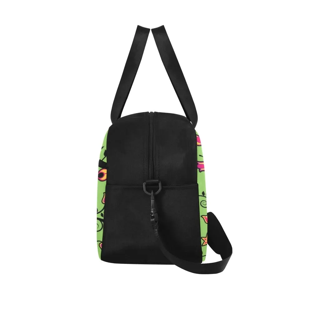 LightGreen Yellow Star Fitness Handbag