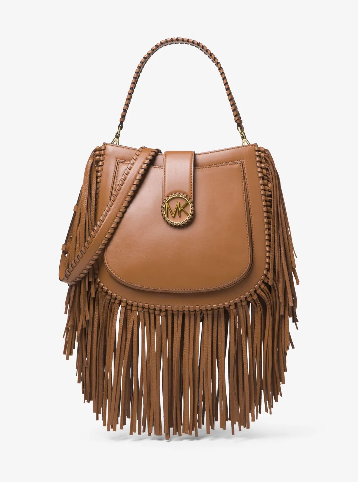 Lillie Medium Fringed Leather Shoulder Bag