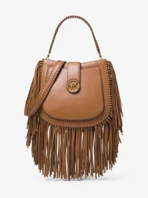 Lillie Medium Fringed Leather Shoulder Bag