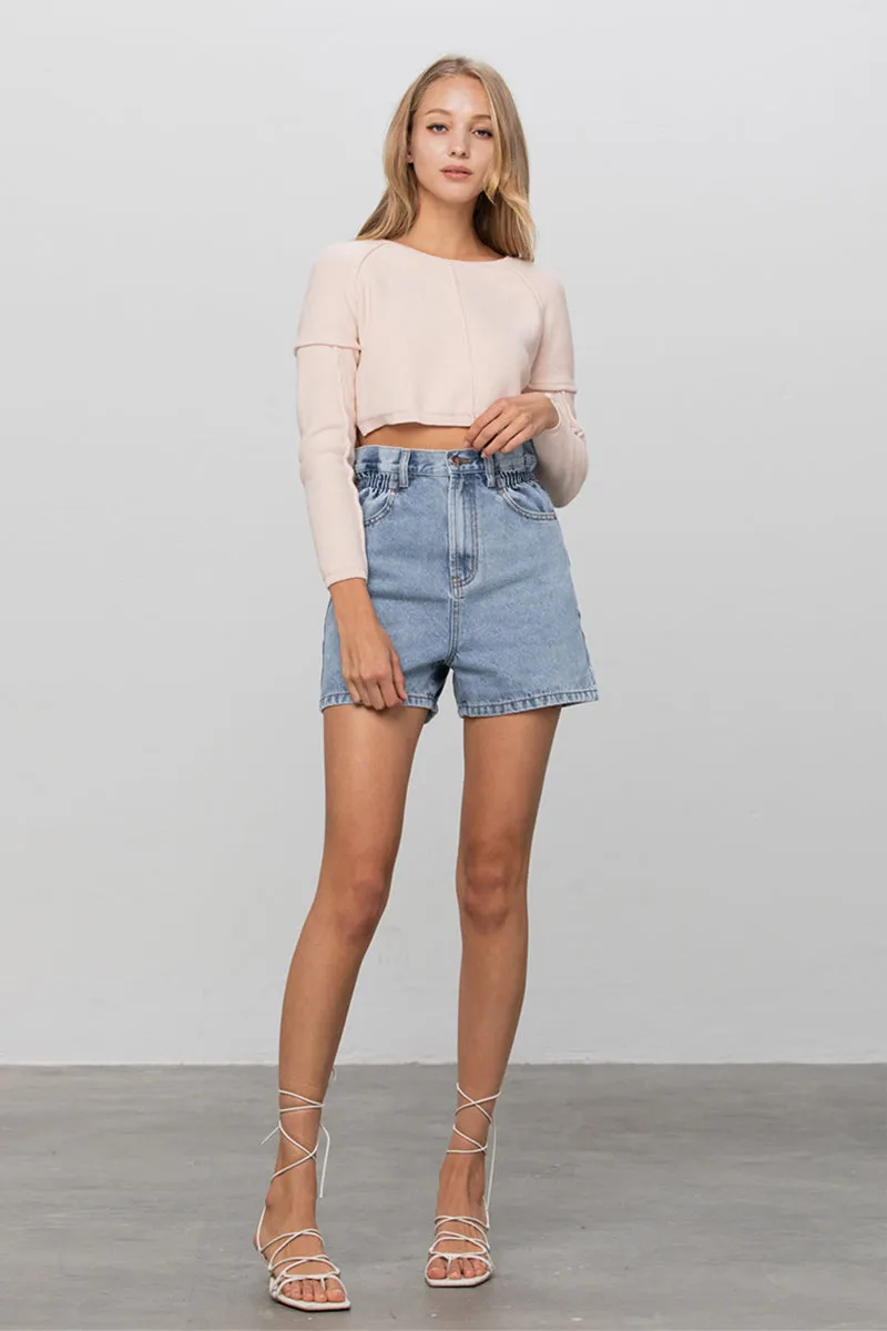 Lily Super High Rise Paper Bag Shorts