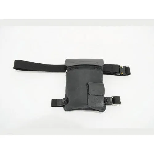 Longride Waxed Canvas Leg Bag Black - 0.9 Liters