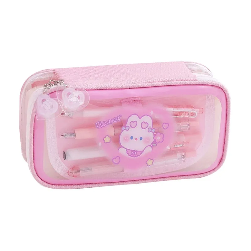 Love Bunny Kawaii Large Pencil Case