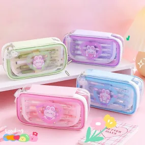 Love Bunny Kawaii Large Pencil Case