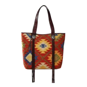 M&F Women's Brynlee Red Aztec Conceal Carry Tote Bag