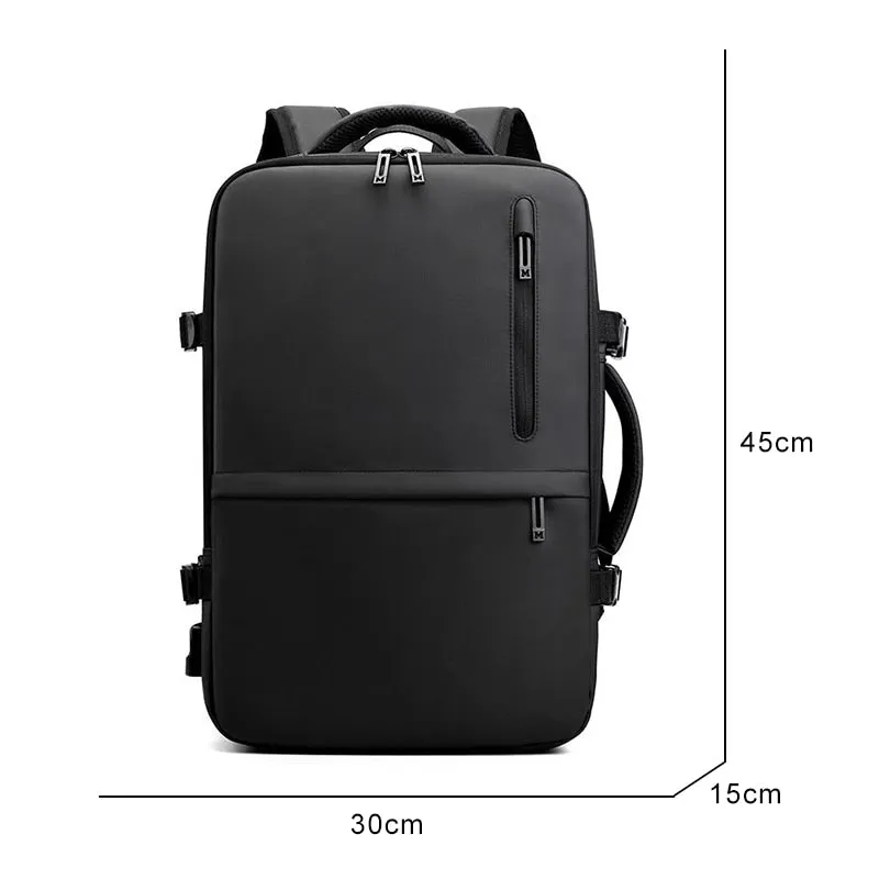 Man's Business Backpack High-Quality Nylon Notebook Backbag USB