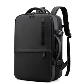 Man's Business Backpack High-Quality Nylon Notebook Backbag USB