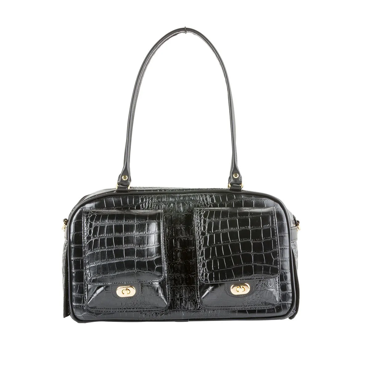 Marlee Pet Carrier - Black Croco