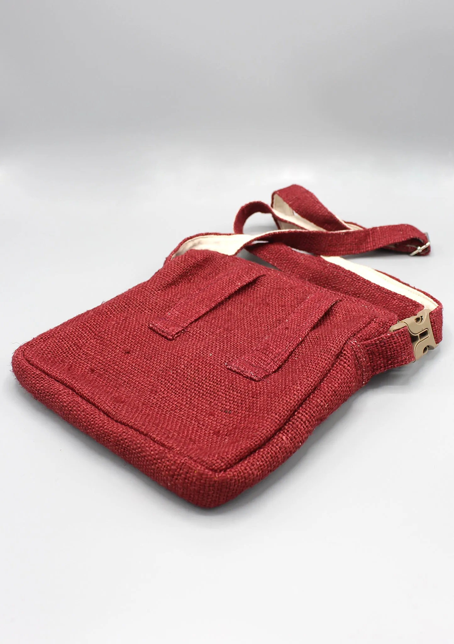 Maroon Hemp Passport Travel Bag