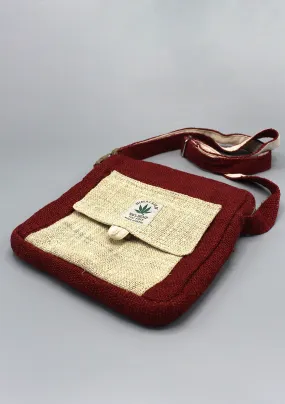 Maroon Hemp Passport Travel Bag