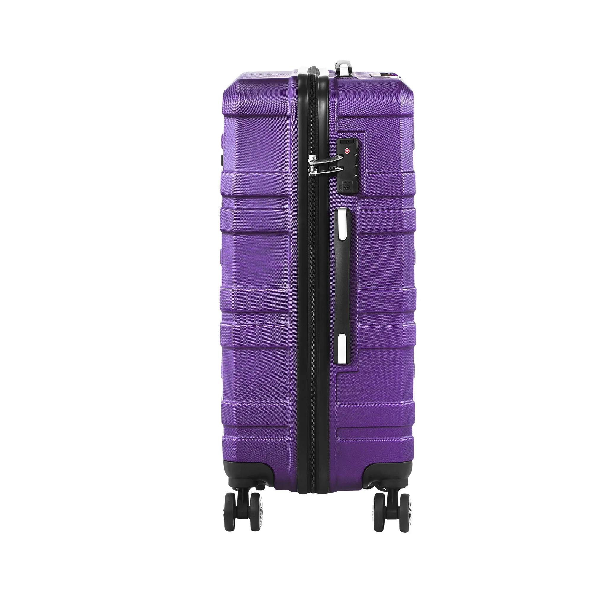 Mazam 28" Luggage Suitcase Trolley Set Travel TSA Lock Storage Hard Case Purple