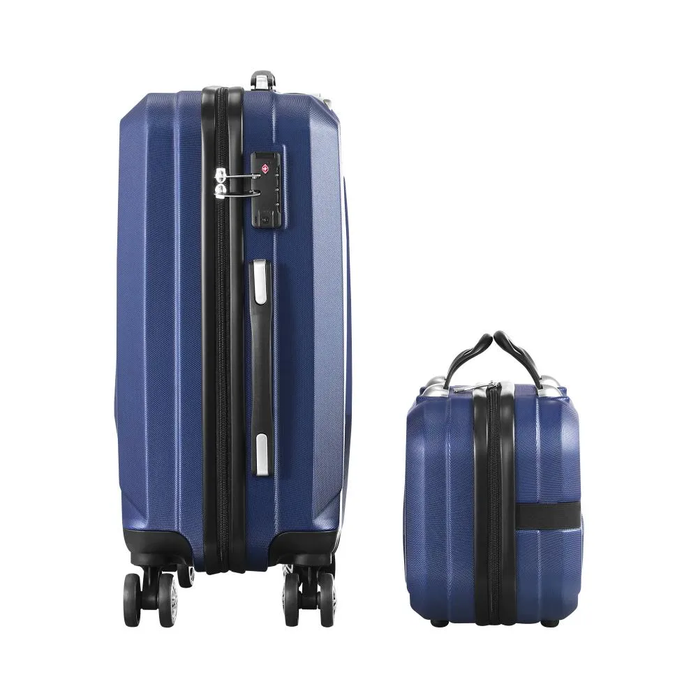 Mazam 2PCS Luggage Suitcase Trolley Set Travel TSA Lock Storage Hard Case Navy