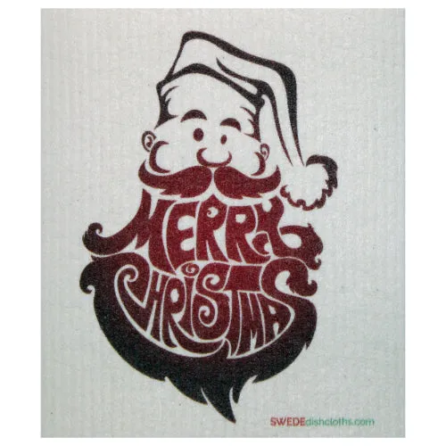 Merry Christmas Santa Beard: Single Cloth - SWEDEdischcloths