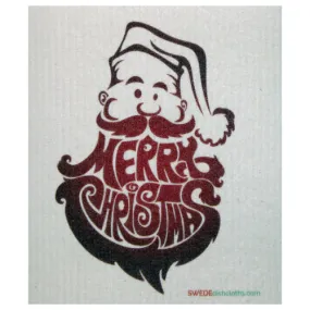 Merry Christmas Santa Beard: Single Cloth - SWEDEdischcloths