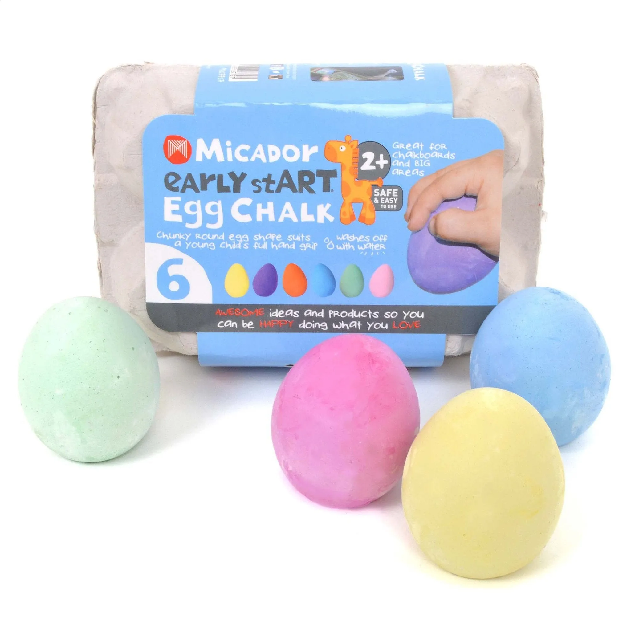 Micador Early StART Egg Chalk Pack of Six