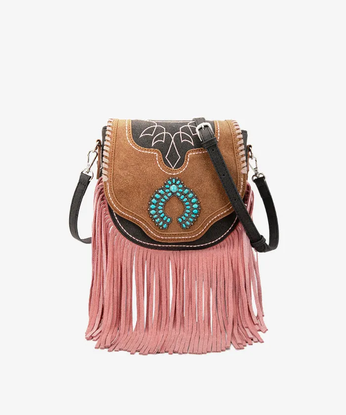 Montana West Fringe Concho Crossbody Purse