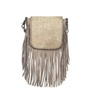 Montana West Genuine Leather Hair-on Collection Fringe Crossbody