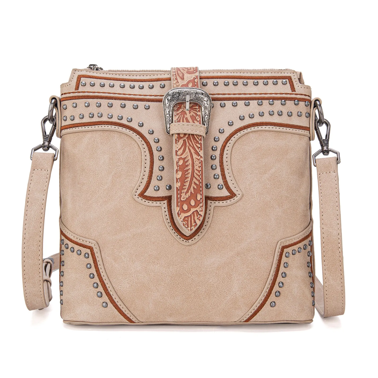 MW1282-8360  Montana West Buckle Collection Concealed Carry Crossbody Bag