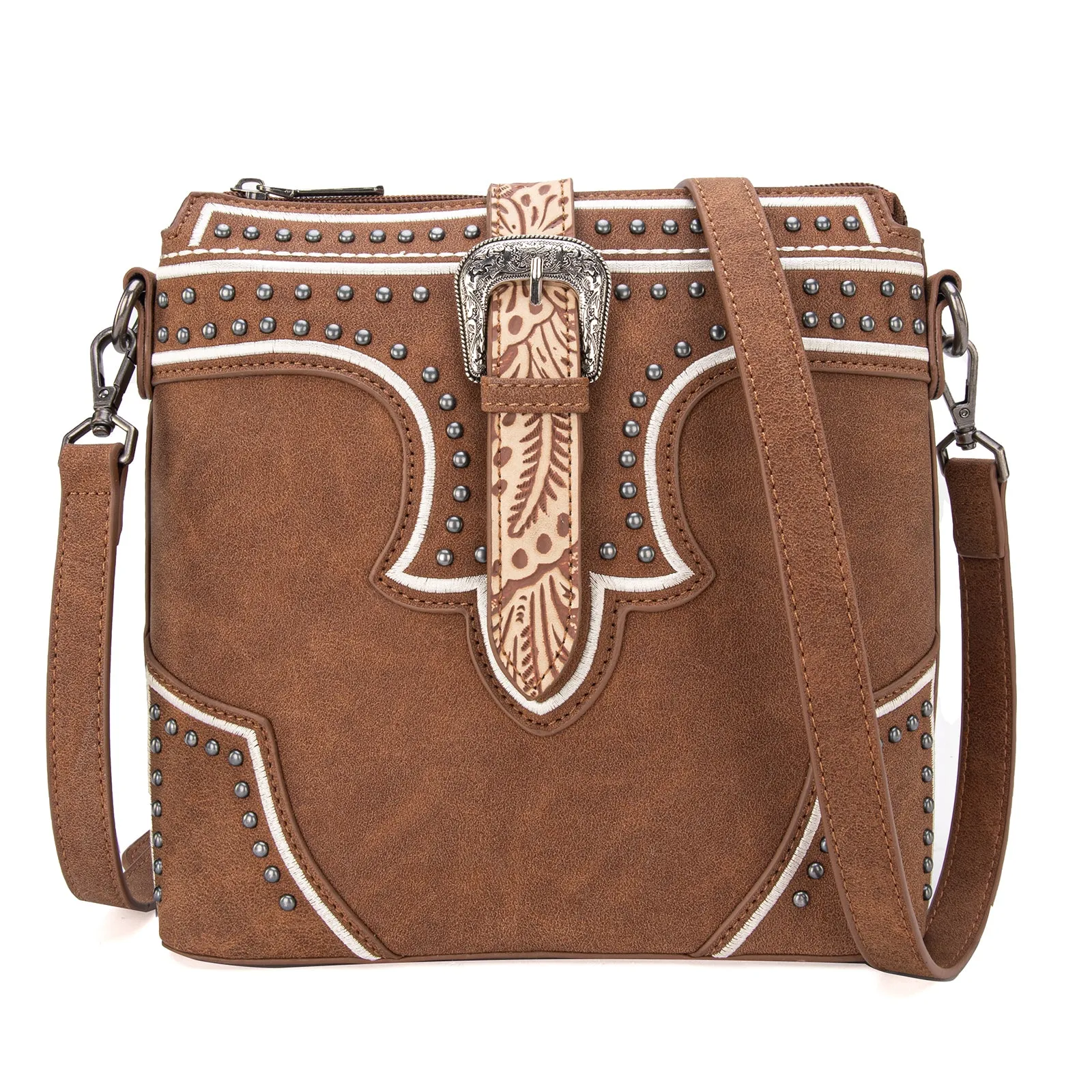 MW1282-8360  Montana West Buckle Collection Concealed Carry Crossbody Bag