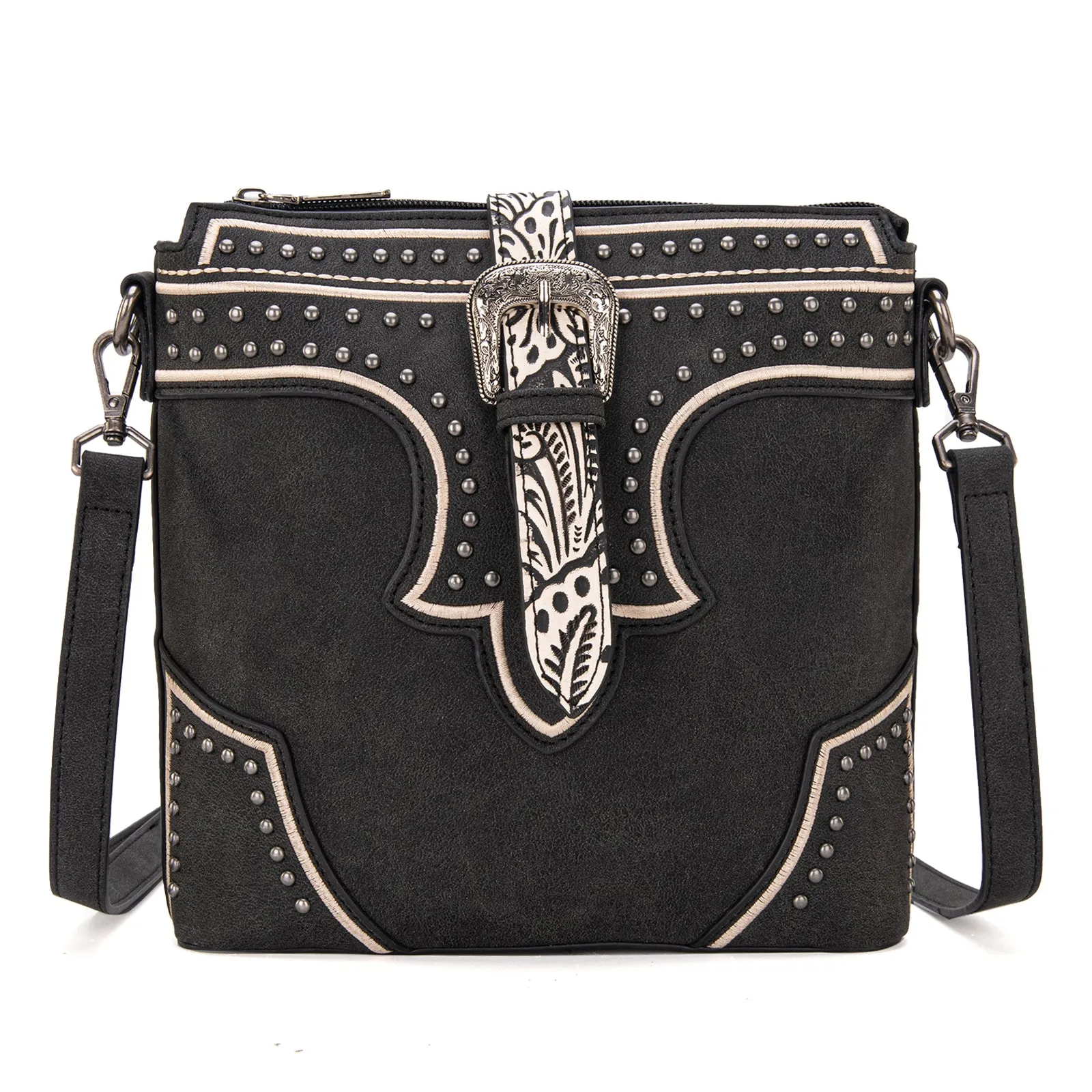 MW1282-8360  Montana West Buckle Collection Concealed Carry Crossbody Bag