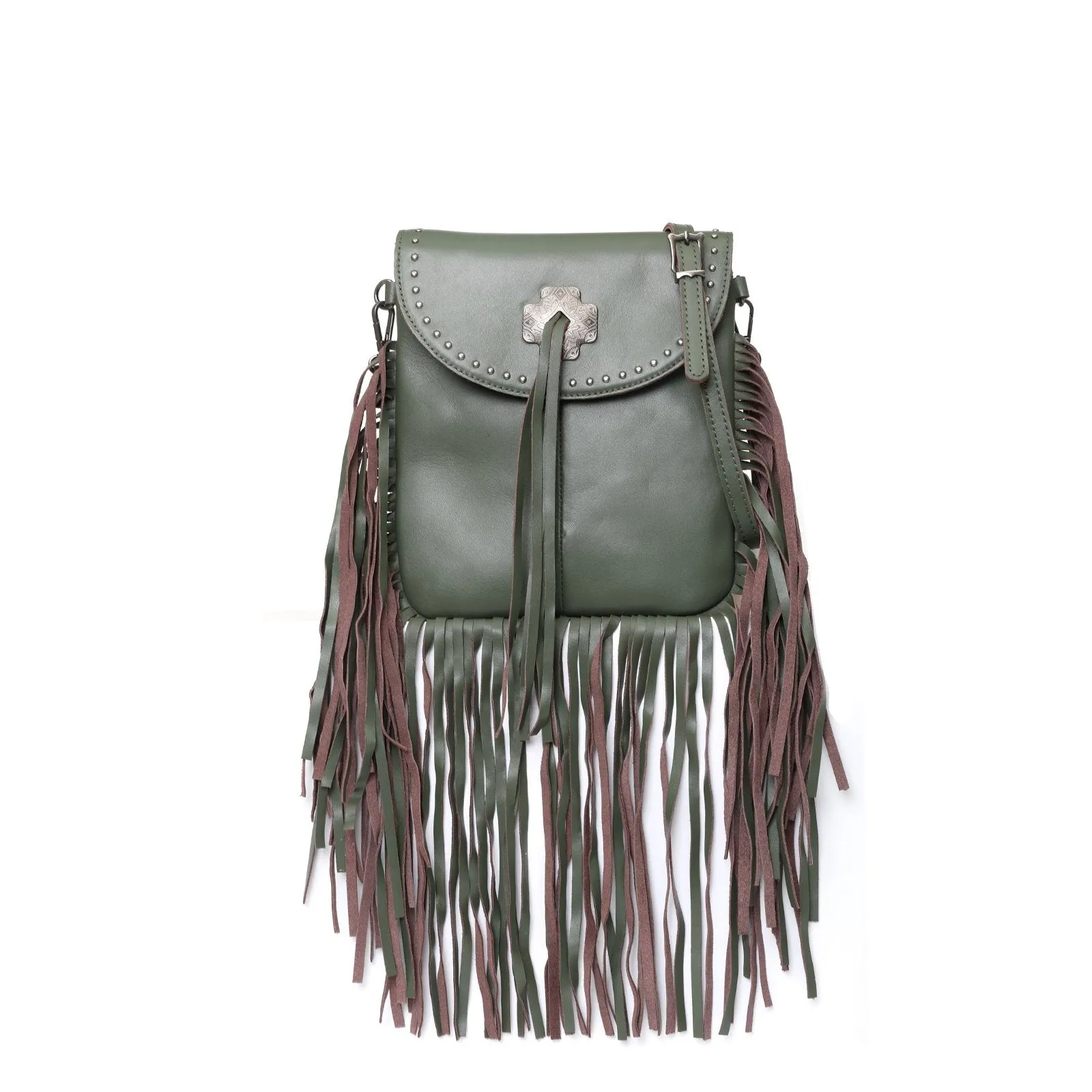 MWR-033  Montana West  Genuine Leather Fringe Crossbody Bag