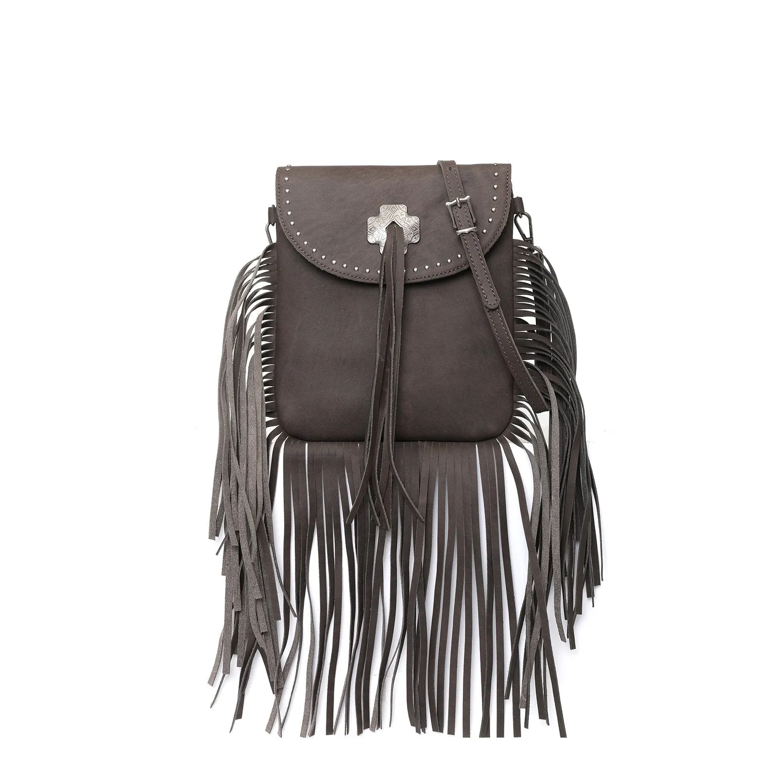 MWR-033  Montana West  Genuine Leather Fringe Crossbody Bag