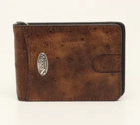 N5487902 - Nocona Wallet - Money Clip - Ostrich Brown