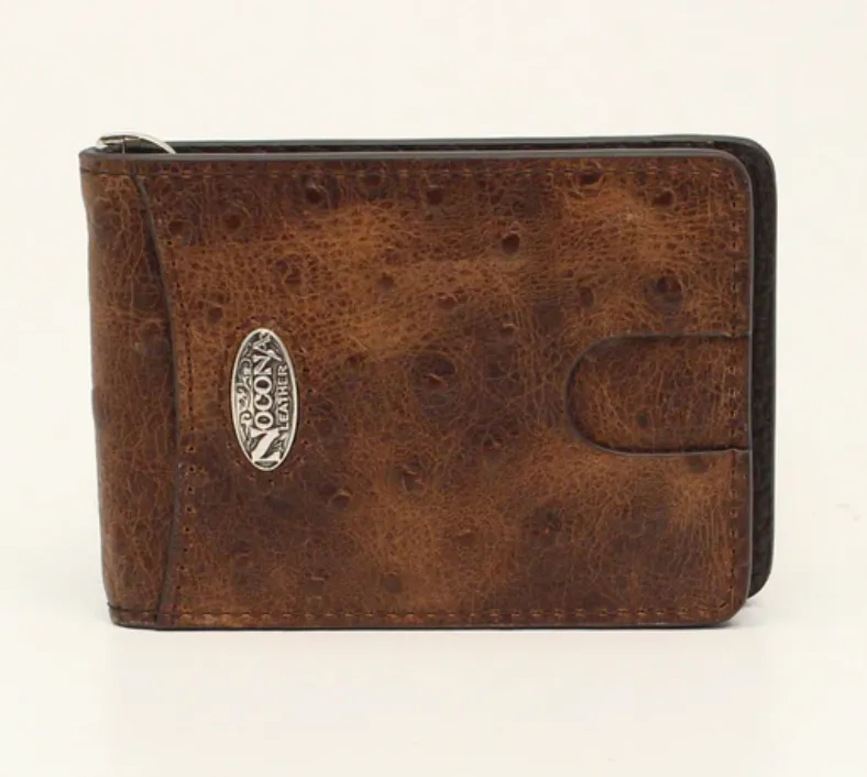 N5487902 - Nocona Wallet - Money Clip - Ostrich Brown