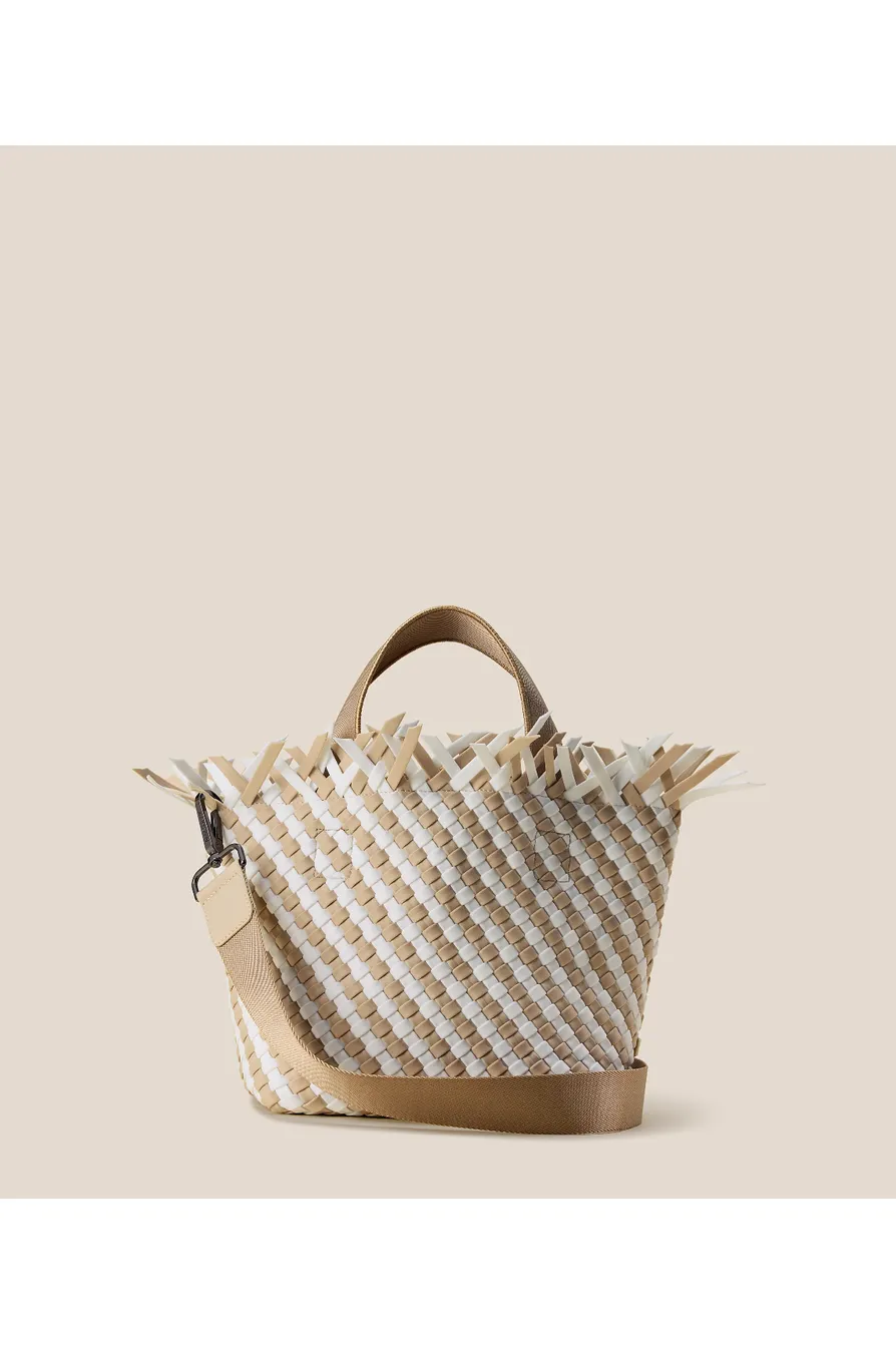 NAGHEDI Havana Small Tote Bag SN0199D | Almaza (Striped)