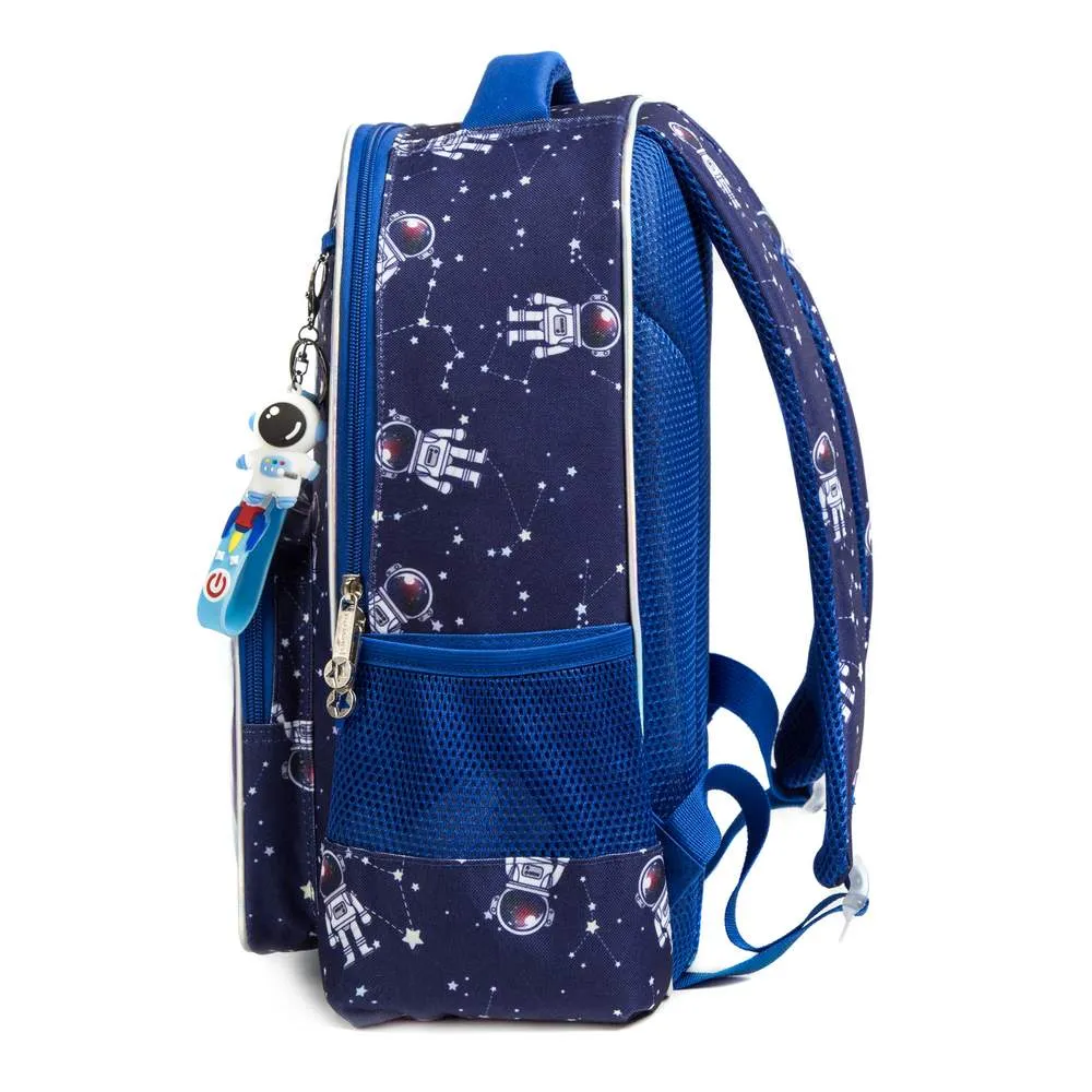 (NET) Astronaut School Backpack With Insulated Lunch Box And Pencil Case Set Of 3 Pcs