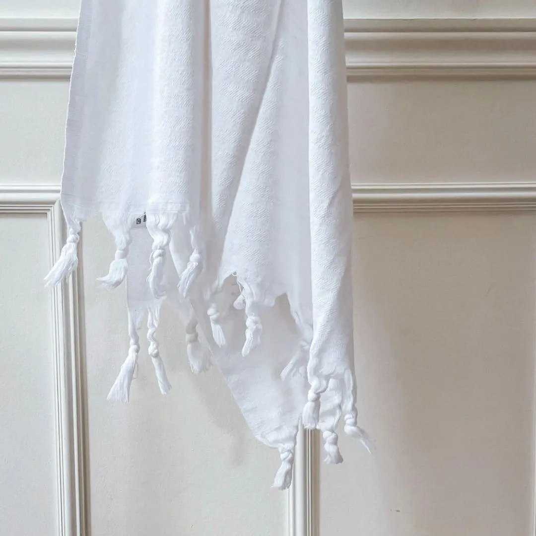 oversized turkish towel - white