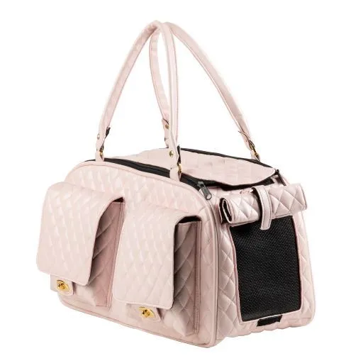 Petote Marlee 2 Dog Carrier Pink Quilted