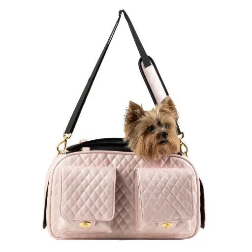 Petote Marlee 2 Dog Carrier Pink Quilted