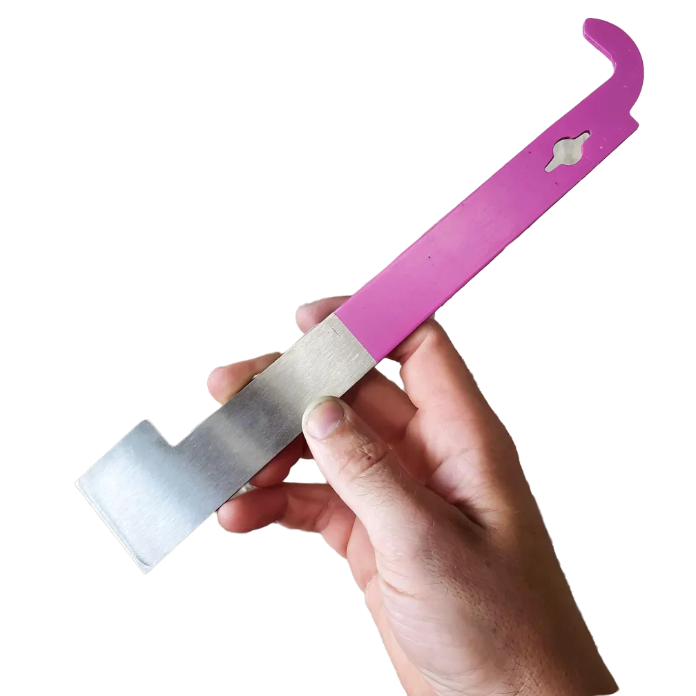 Pink Hive Tool with J Hook