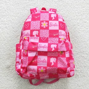 pink leopard print backpack bag BA0113