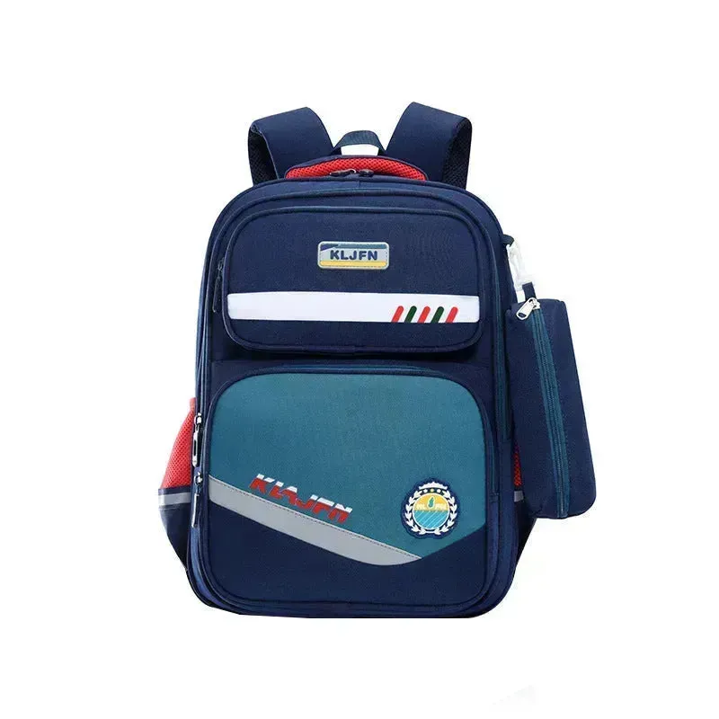 Portable Burden Alleviation Bull Wheel Trolley Schoolbag Bookbag for Boy and Girl