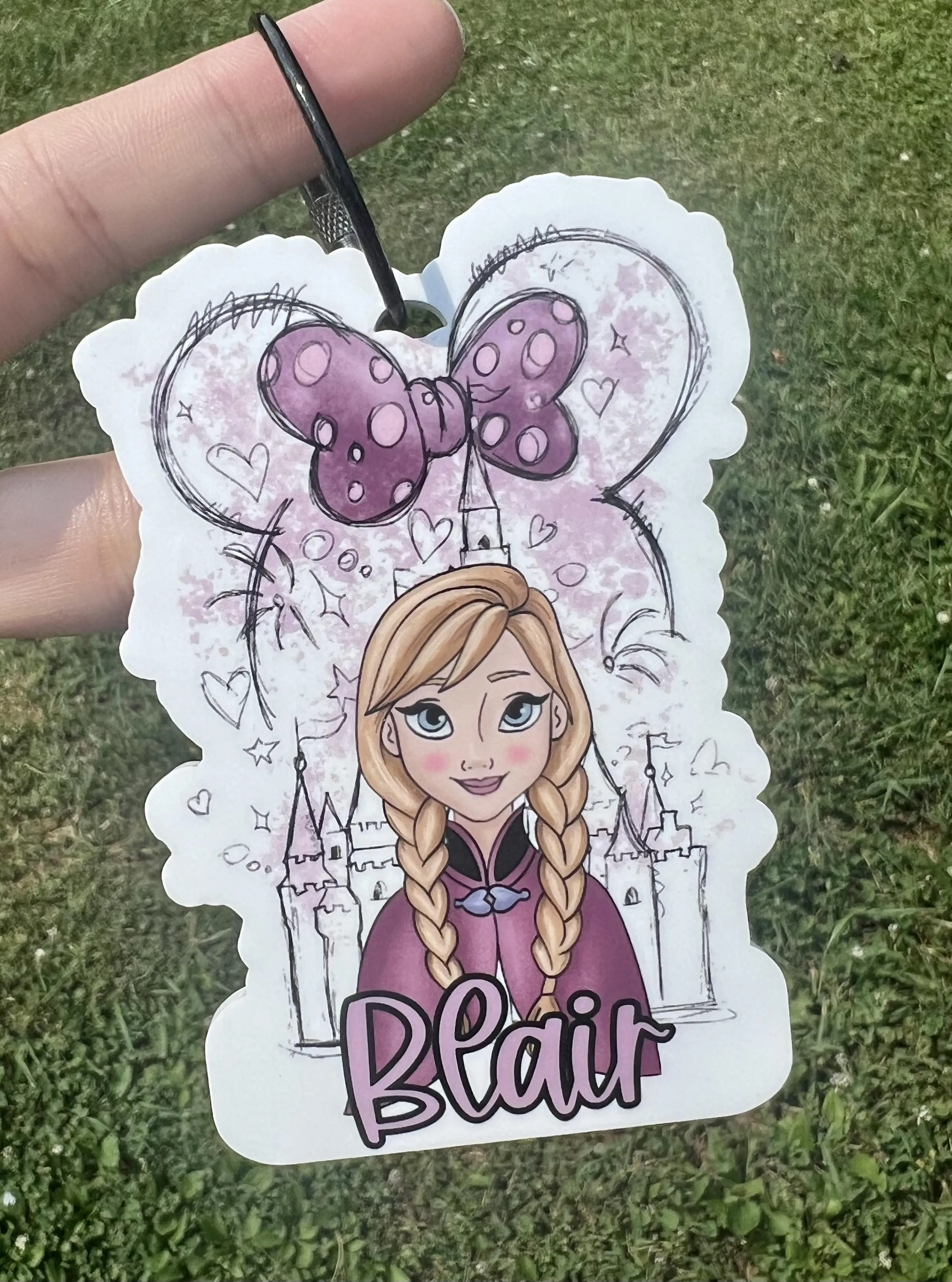 Princess Bag Tag Key Chain - Personalized Back to School KeyChain – Custom End of School Year Gift – Back To School Gift