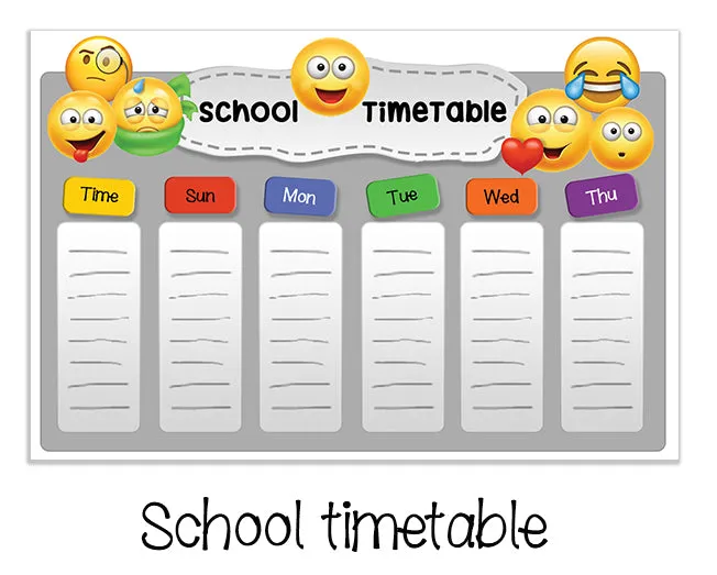 ""Emoji's" School labels packs