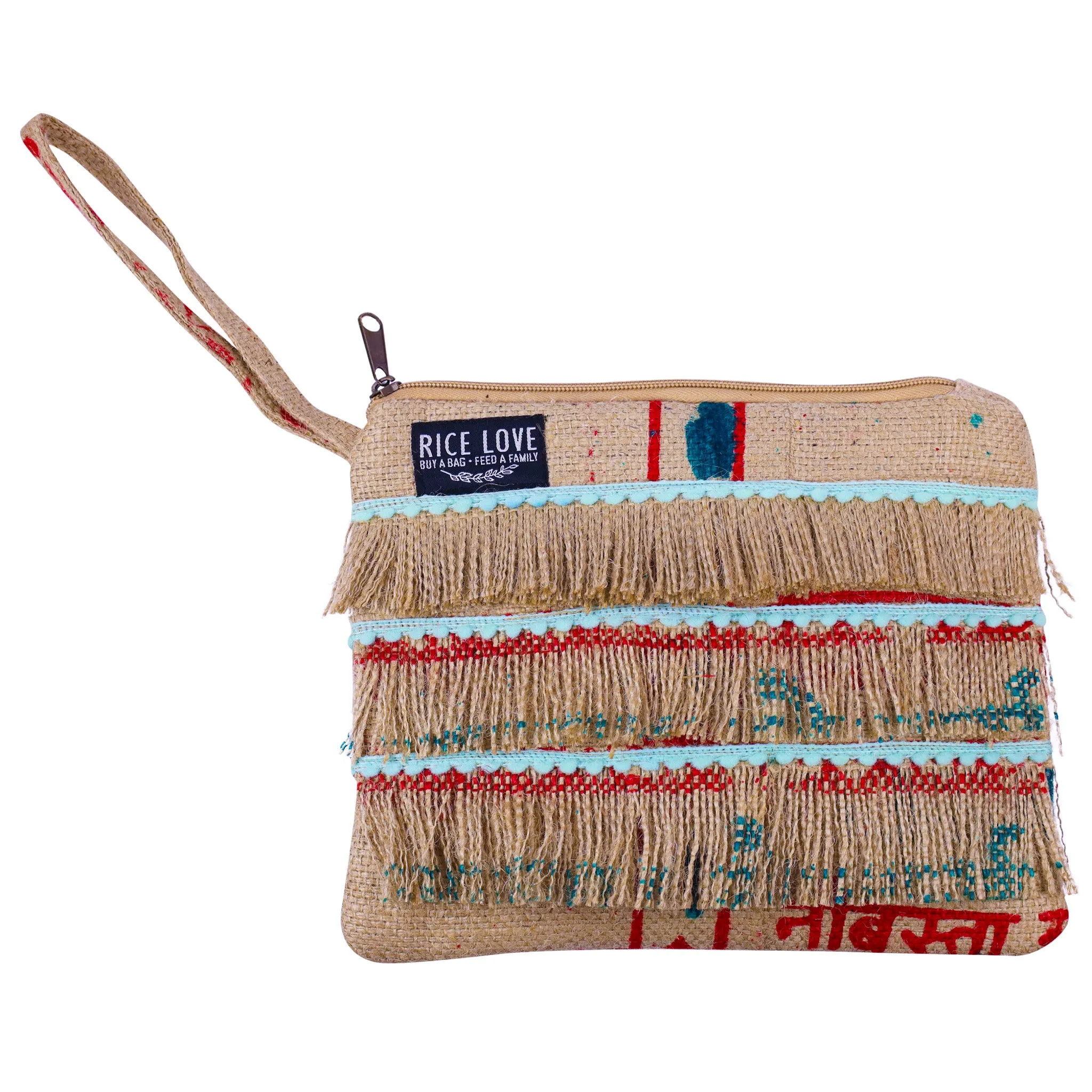 Recycled Fringe Clutch