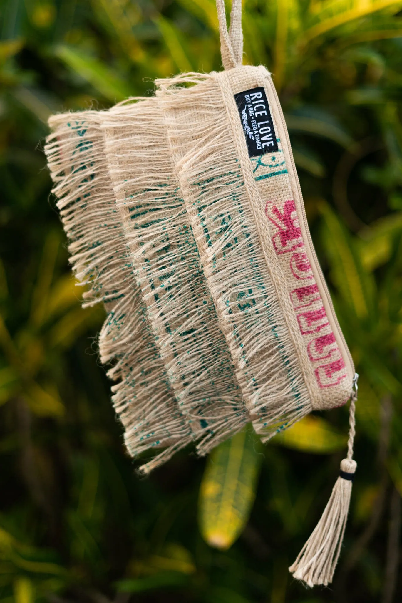 Recycled Fringe Clutch