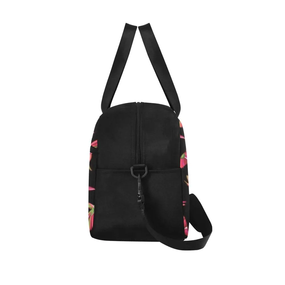 Red Swift Colourful Black Fitness Handbag