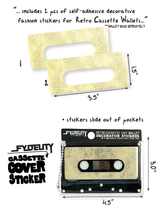 Retro Cassette Tape | Deco Sticker Tag | DUSTER Gold