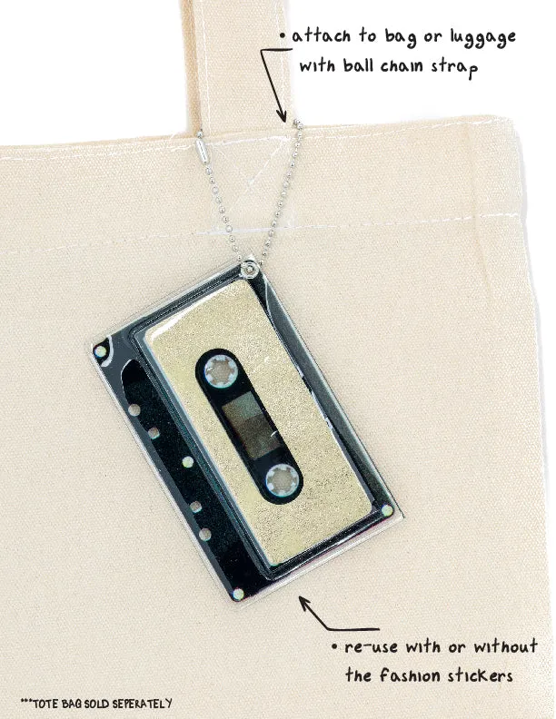 Retro Cassette Tape | Deco Sticker Tag | DUSTER Gold