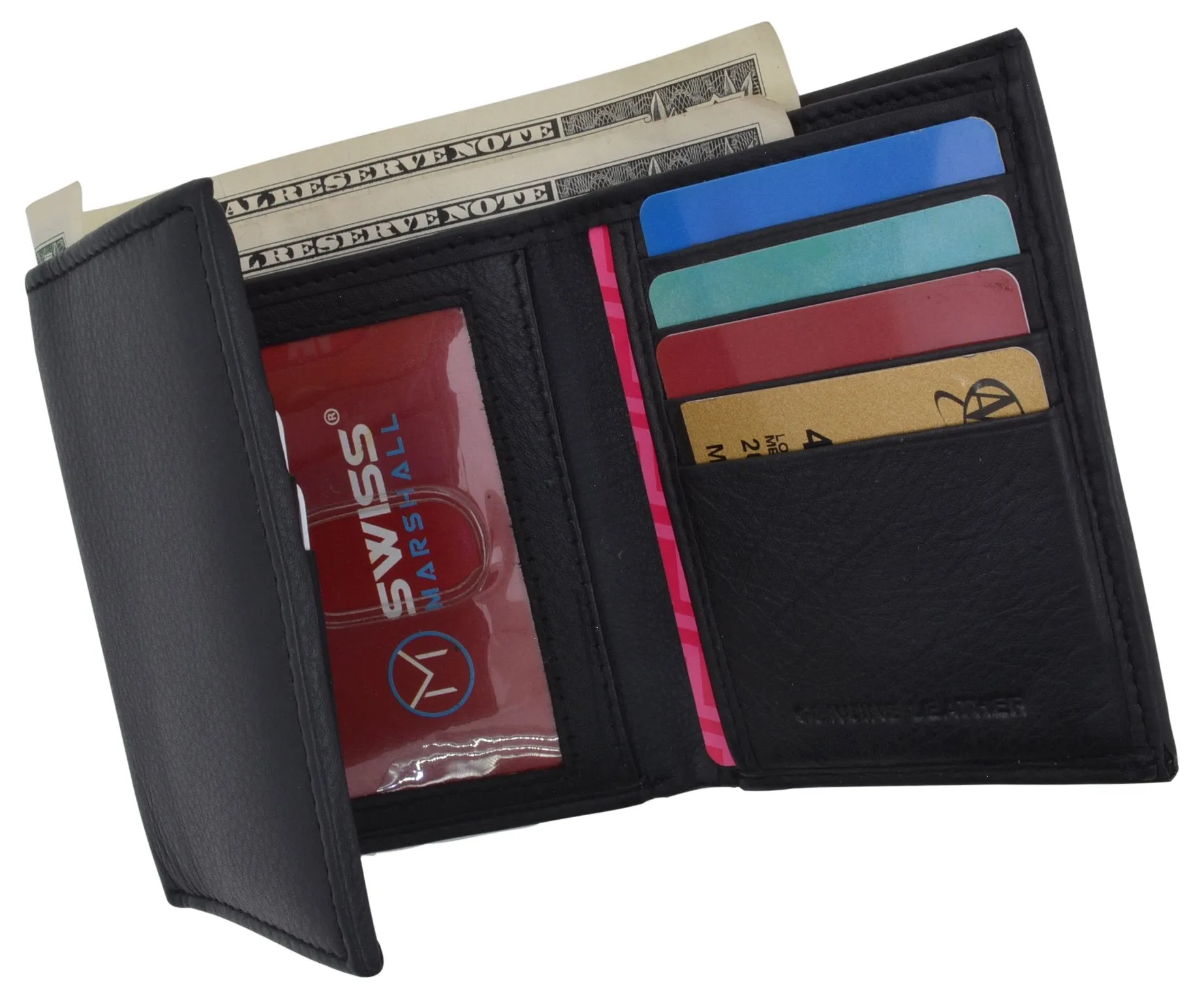 RFID Blocking Mens Trifold Wallet W/Removable Credit Card ID Holder RFIDCN1955