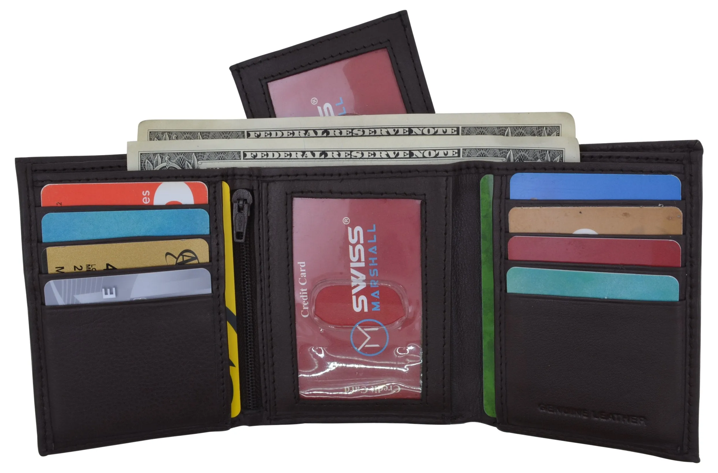 RFID Blocking Mens Trifold Wallet W/Removable Credit Card ID Holder RFIDCN1955