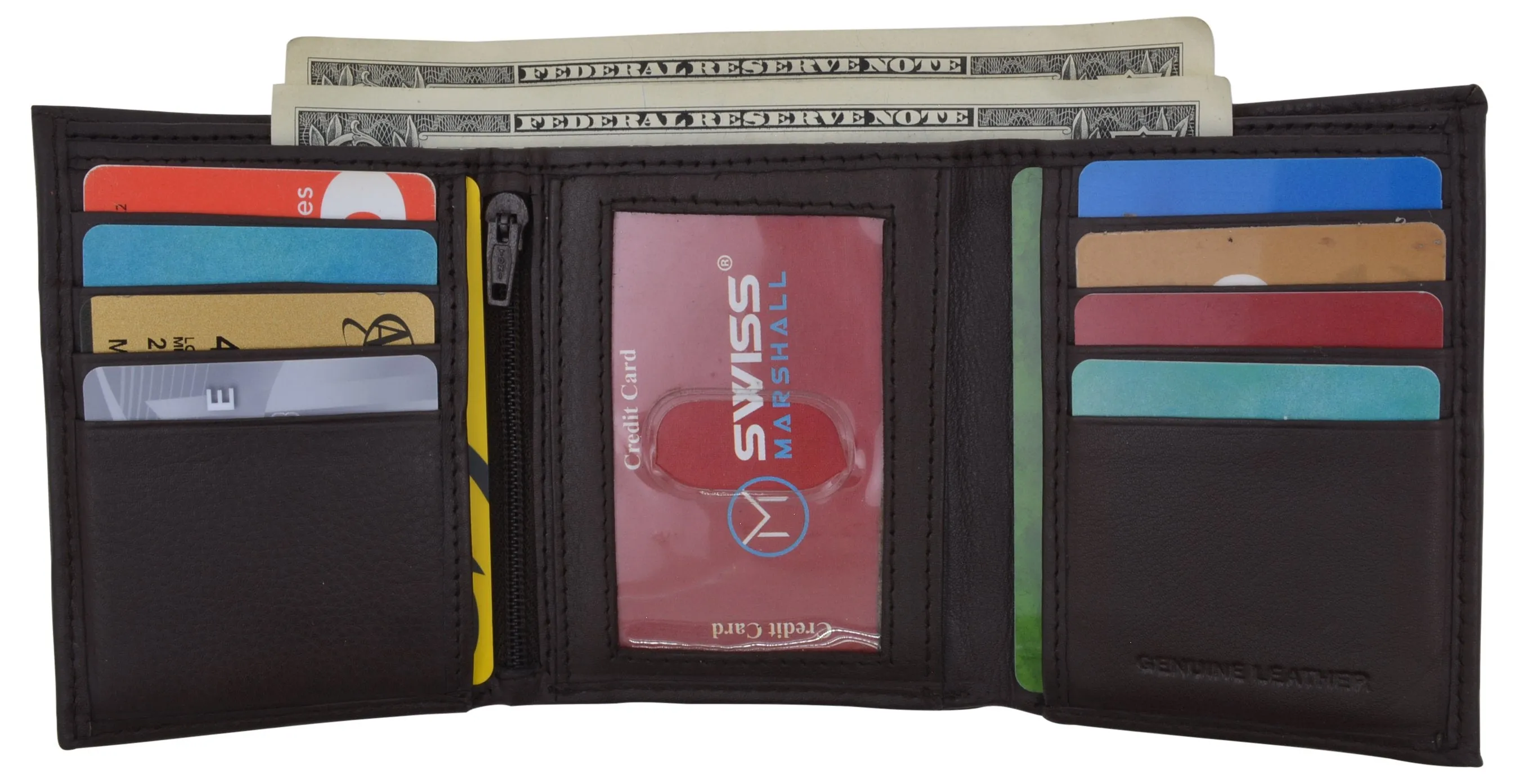 RFID Blocking Mens Trifold Wallet W/Removable Credit Card ID Holder RFIDCN1955