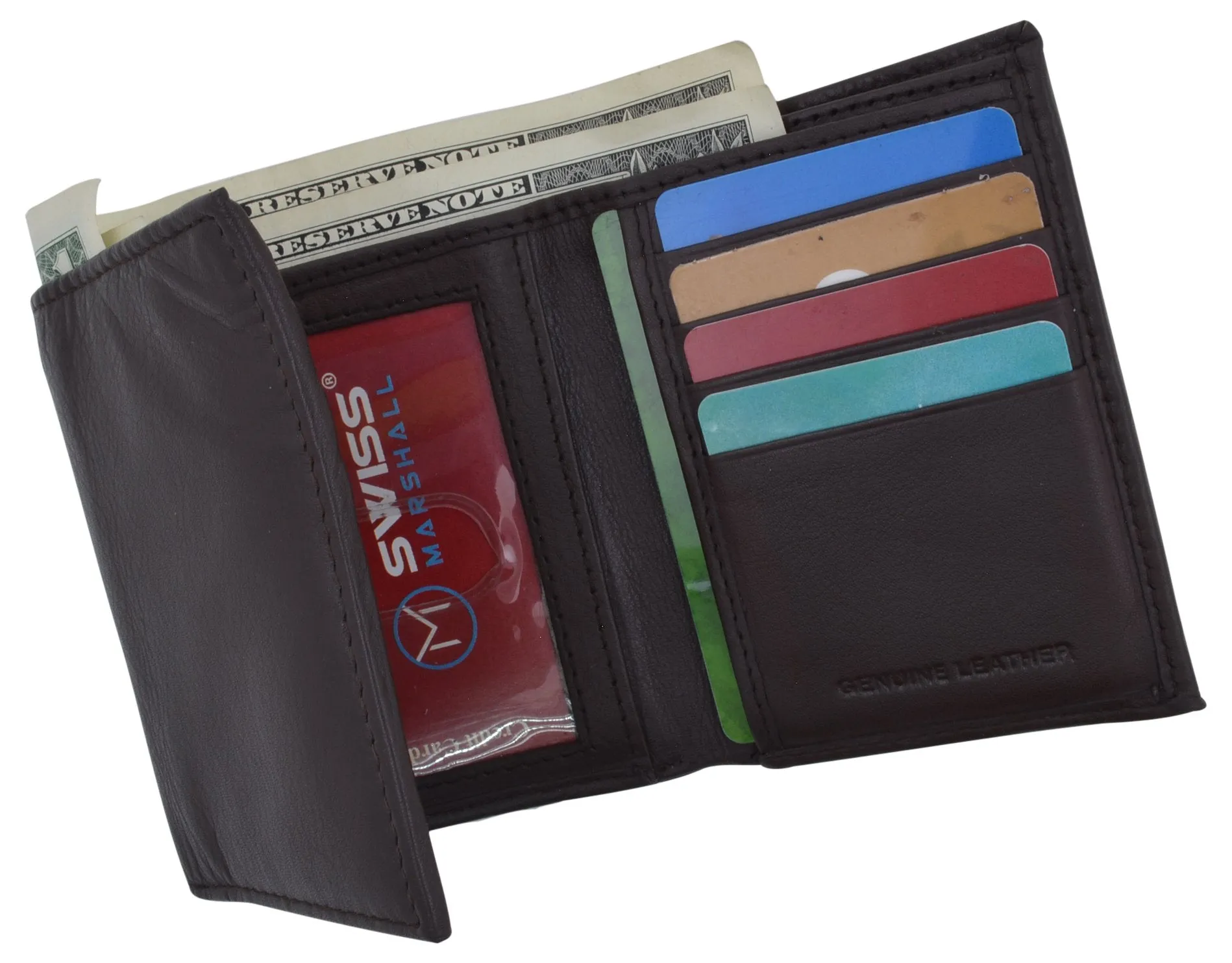 RFID Blocking Mens Trifold Wallet W/Removable Credit Card ID Holder RFIDCN1955