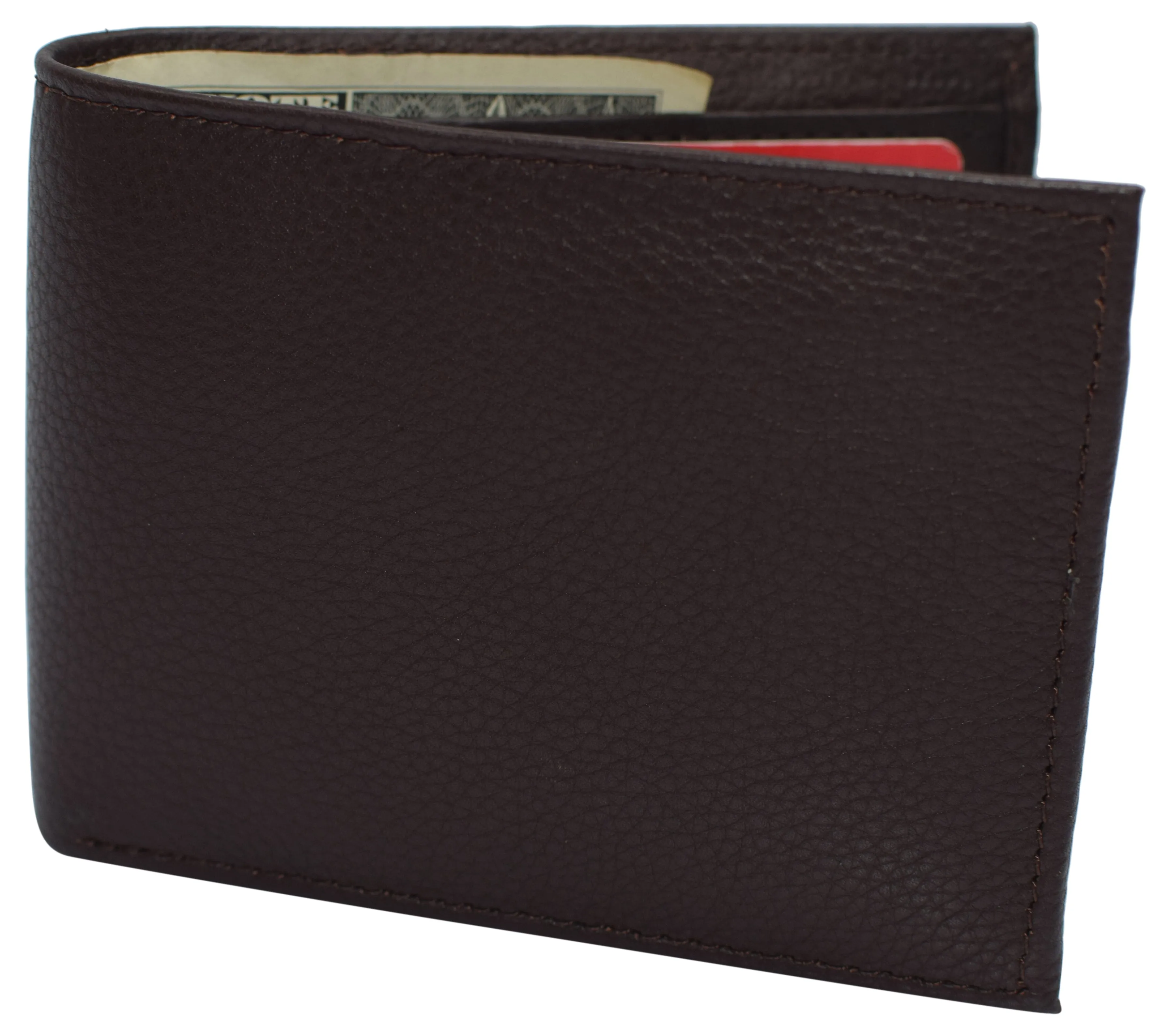 RFID Blocking Premium  Leather Black Men's Multi Card ID Holder Bifold Wallet with Gift Box RFID521852